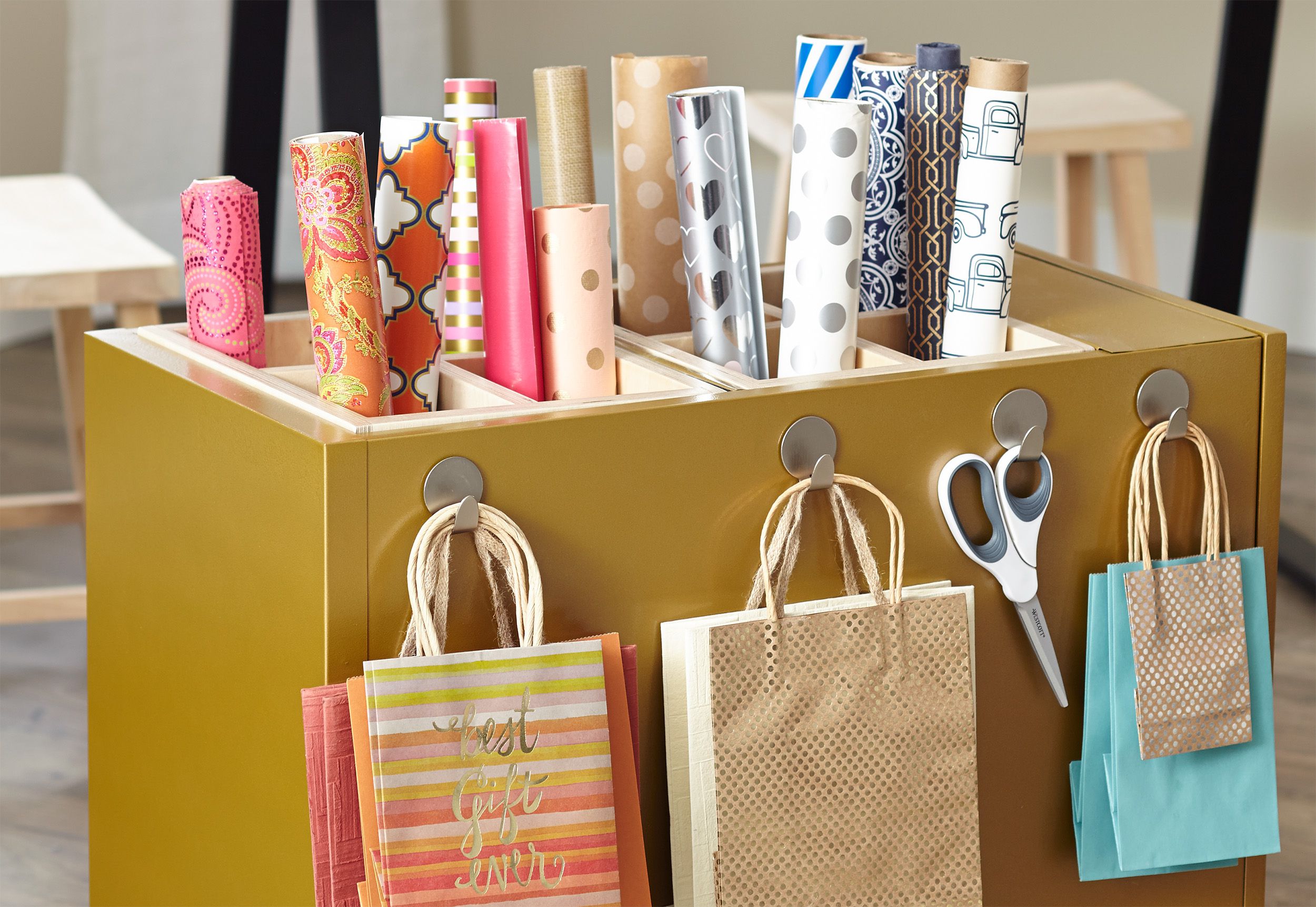 Repurpose Gift Bags for Storage