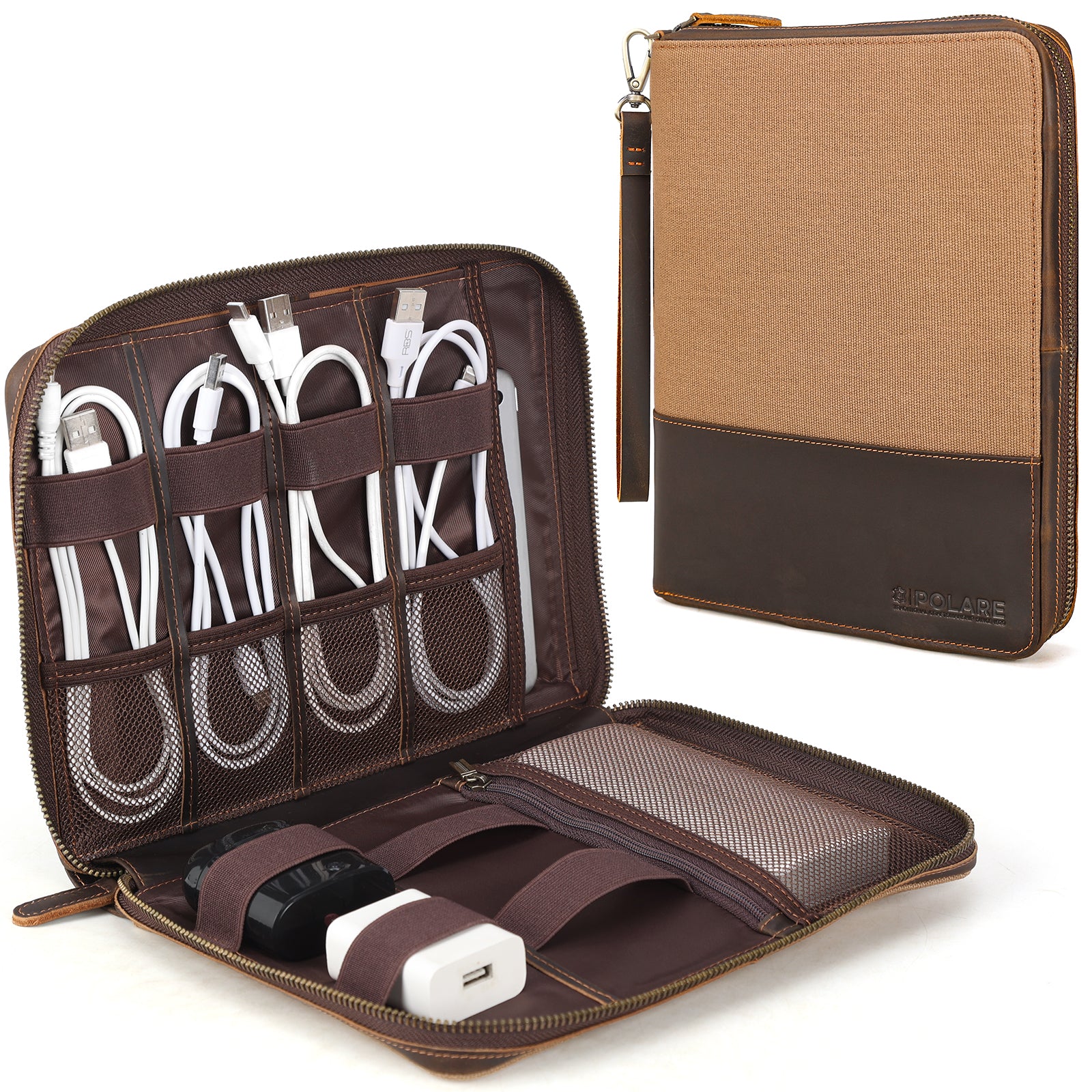 Zipper electronic organizer bags