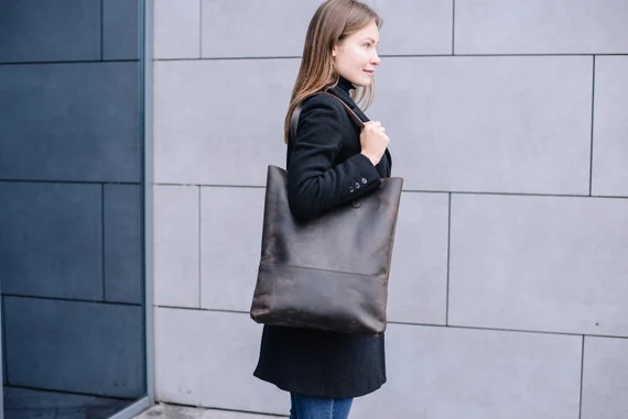 pu leather tote bag