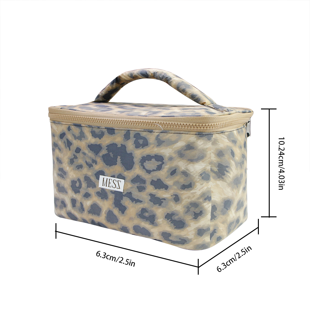 Polyester Leopard Cosmetic Bag