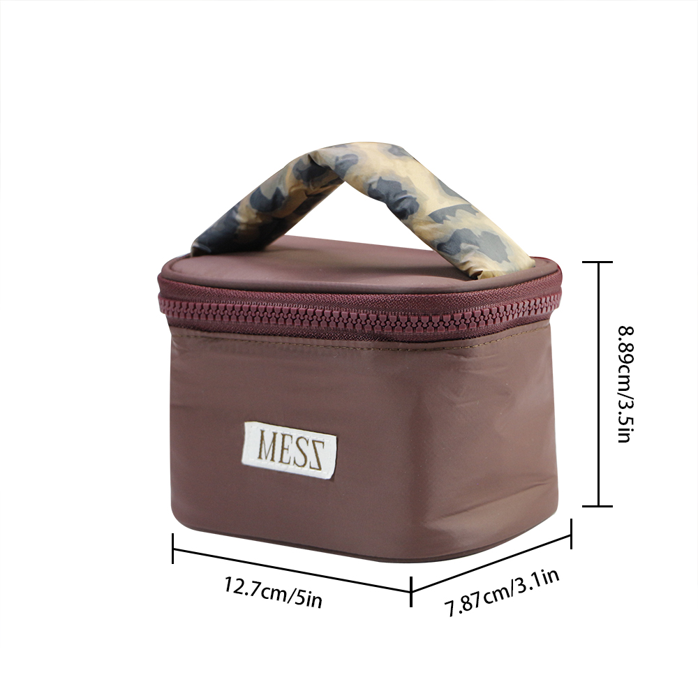 Nylon zipper polyester lining foam padding cosmetic bag