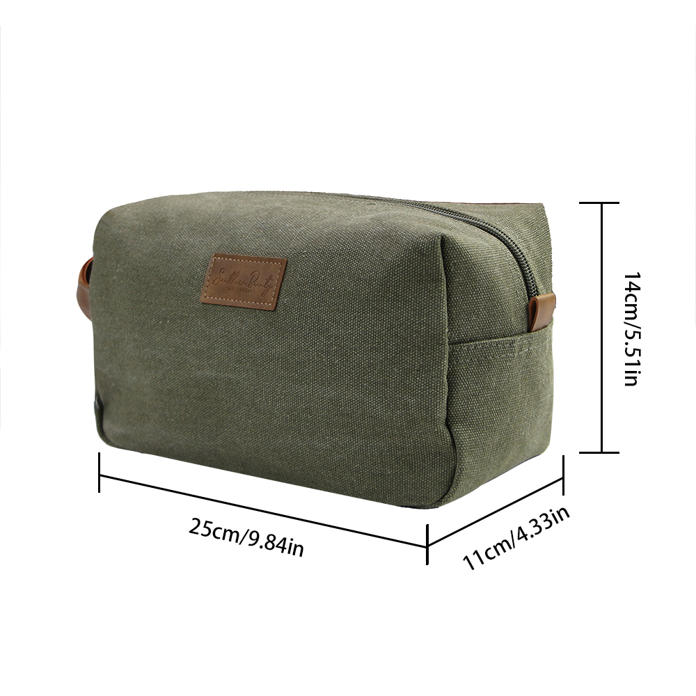 Canvas cosmetic bag