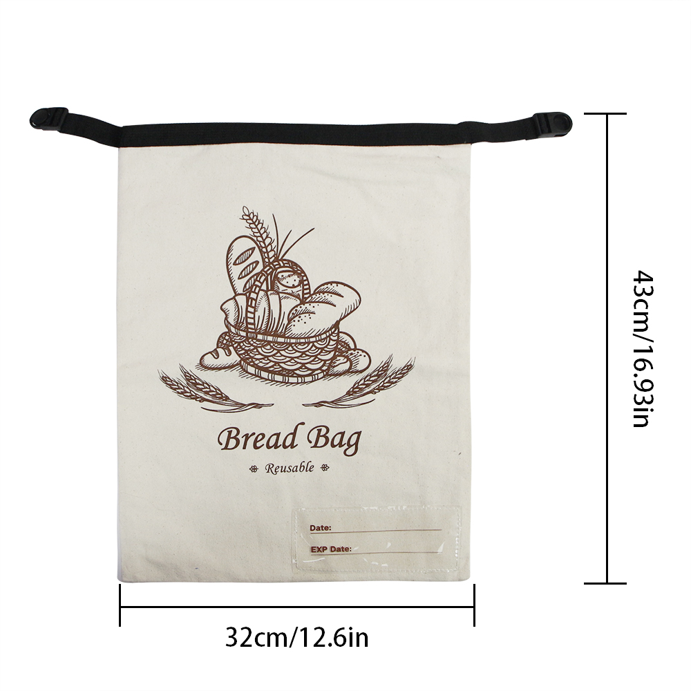 Natural canvas bread storage bag