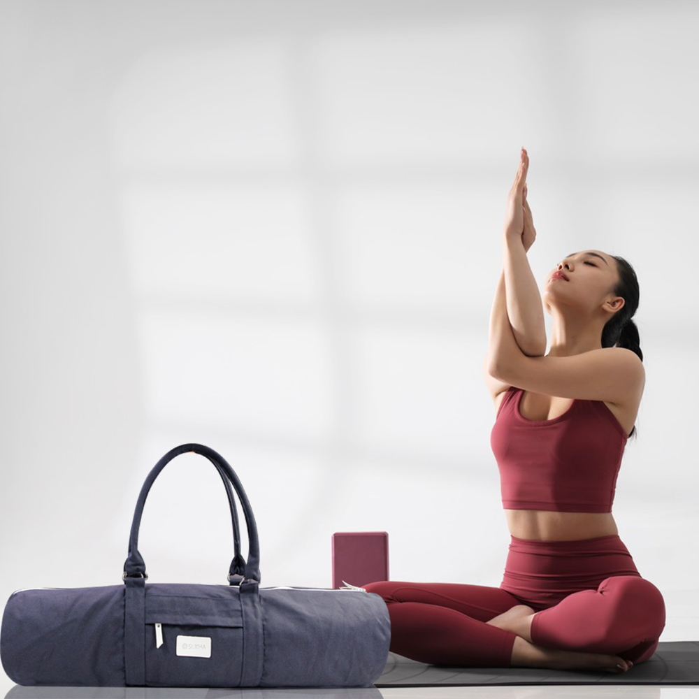 Canvas yoga mat carry sport bag