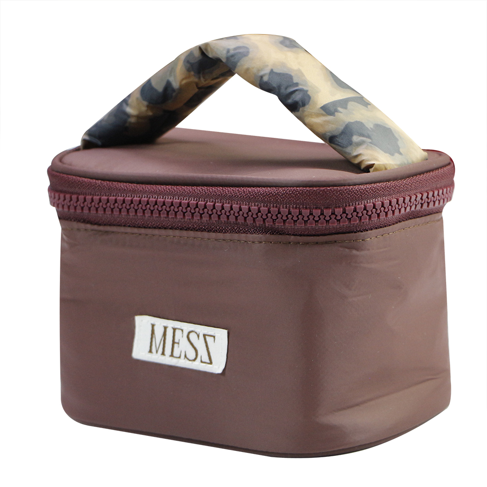 Nylon zipper polyester lining foam padding cosmetic bag