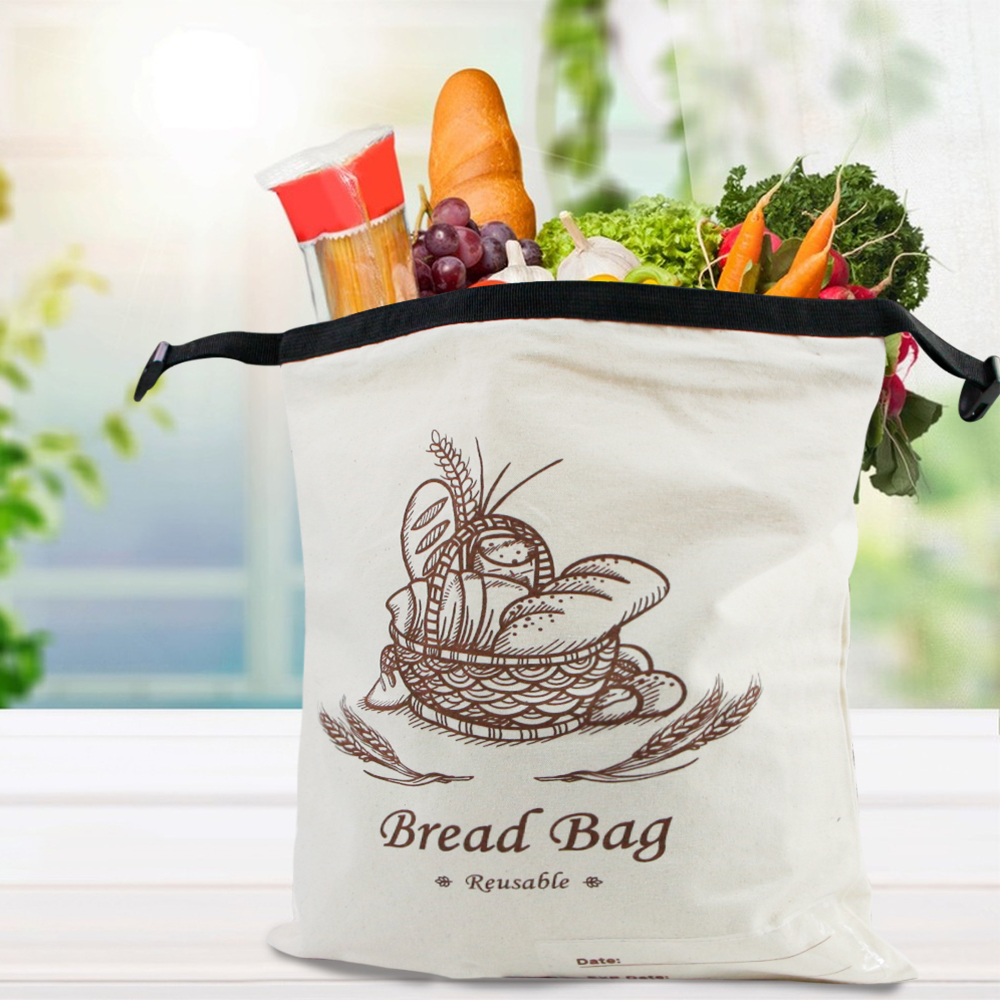 Natural canvas bread storage bag