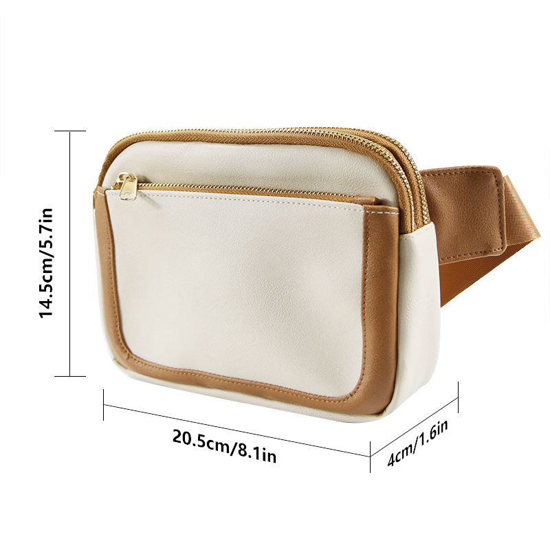 PU Leather Adjustable Waist Strap Belt Crossbody Bag