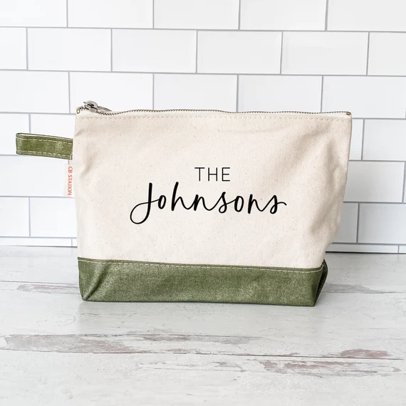 Canvas makeup bag