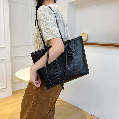 pu leather tote bag