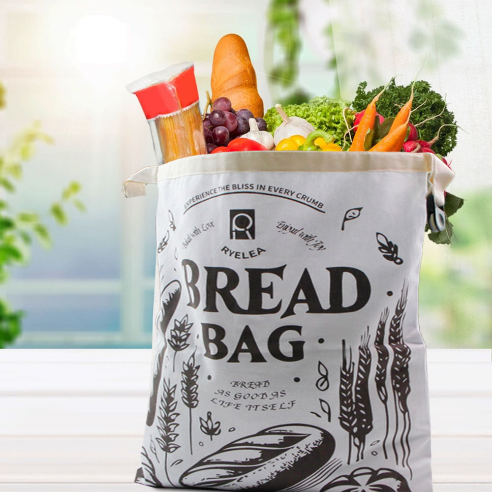 Custom nylon zipper canvas bread storage bags wholesale