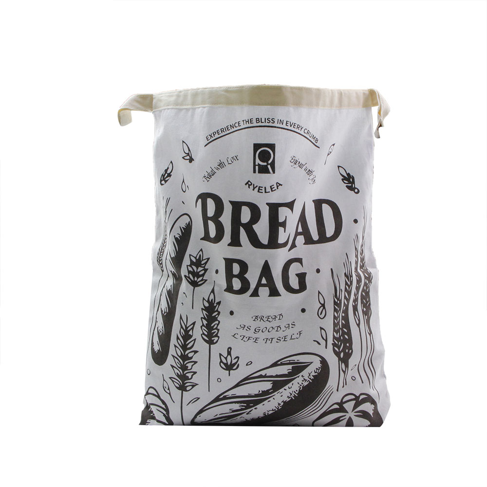 Custom nylon zipper canvas bread storage bags wholesale