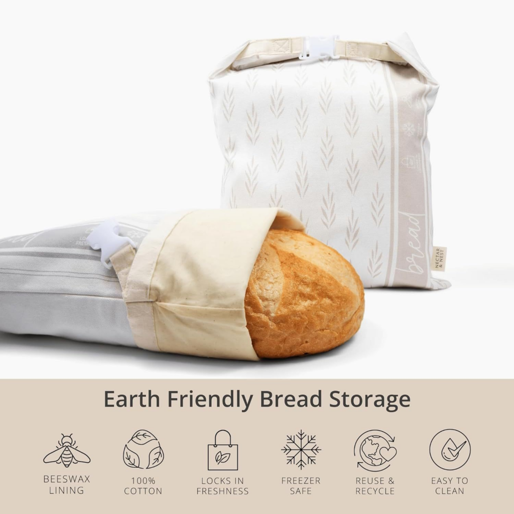 wholesale custom canvas earth friendly bread storage bag