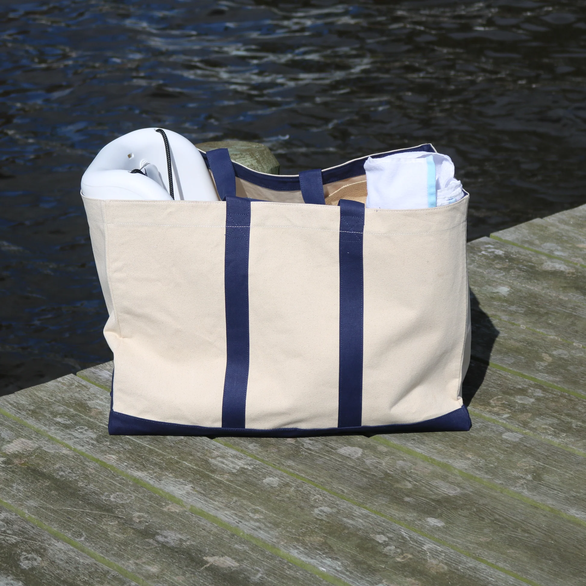 Canvas beach bag