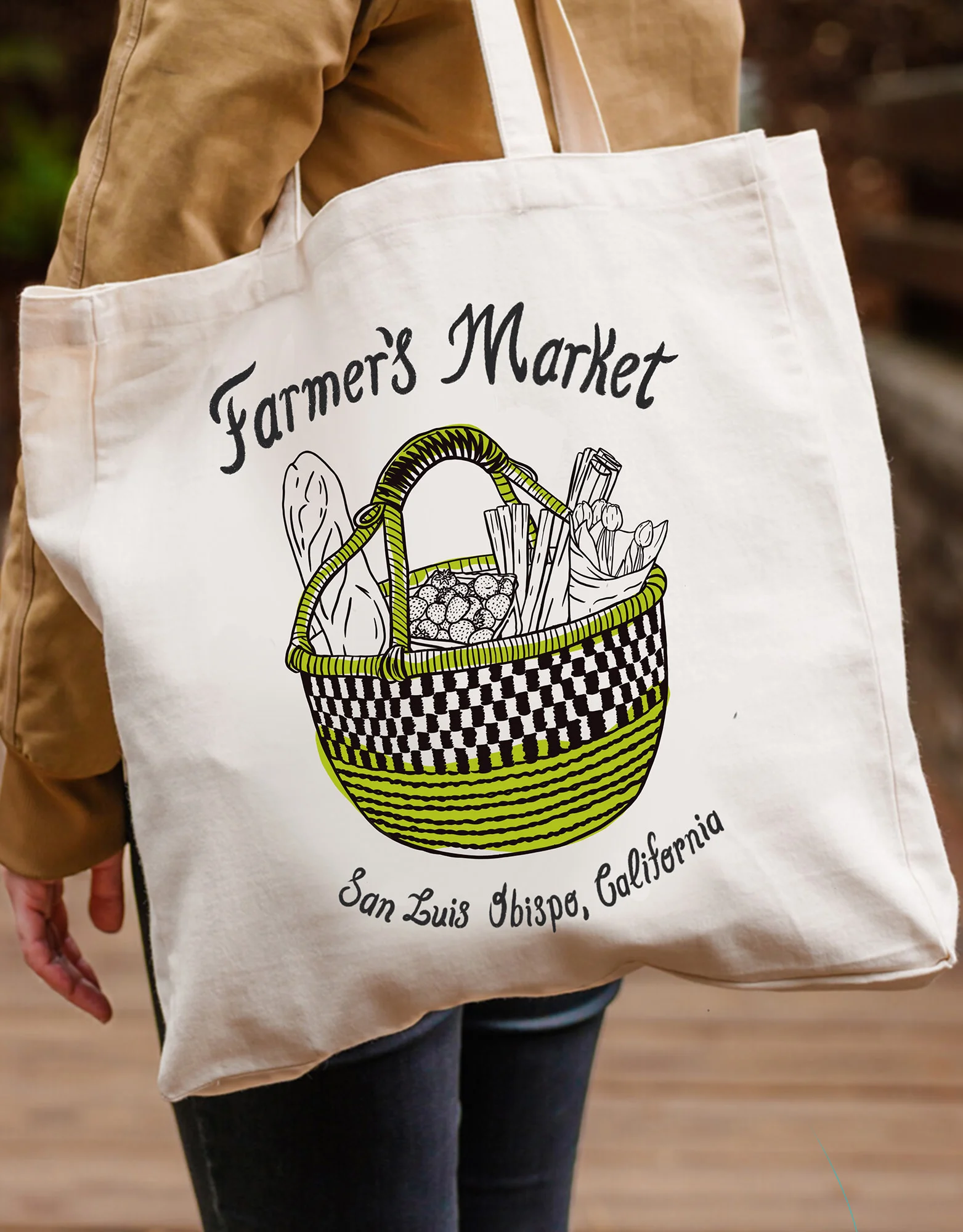 Canvas tote shopping bag