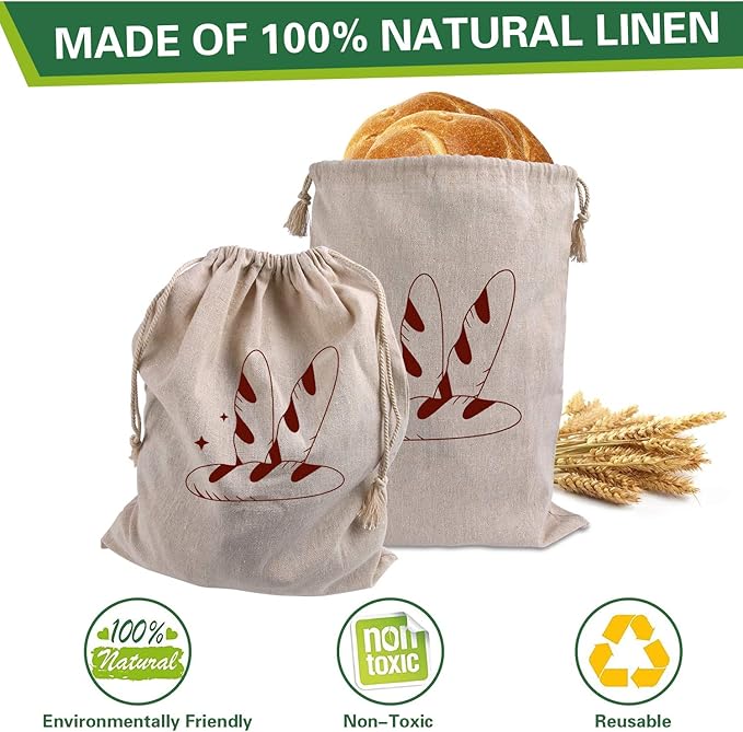 ‎Wholesale custom white cotton reusable homemade baguette bread bag