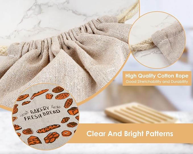 ‎Custom Linen homemade bread fresh baguette bread storage bag wholesale